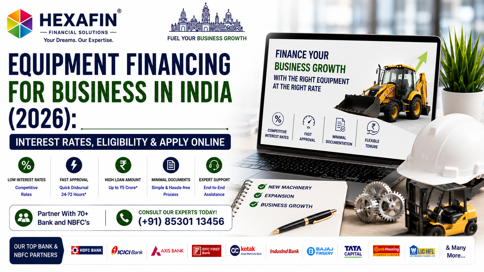 Blog 8 Equipment financing for businesses in India with machinery loan and business equipment finance options