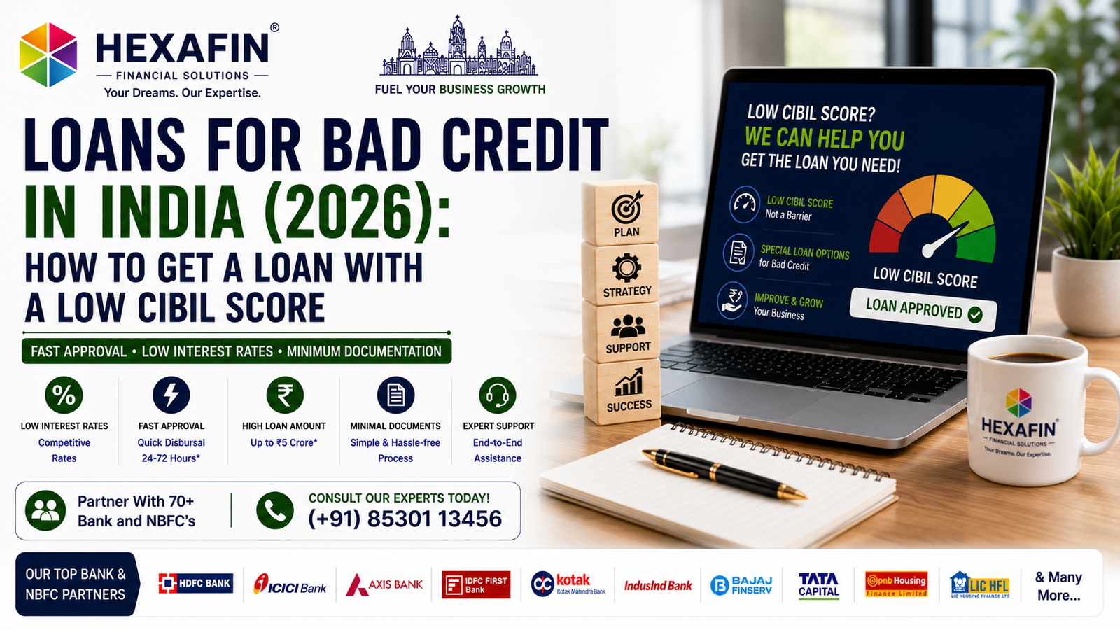 Blog 4 Loans for Bad Credit in India with low CIBIL score loan options from banks and NBFCs