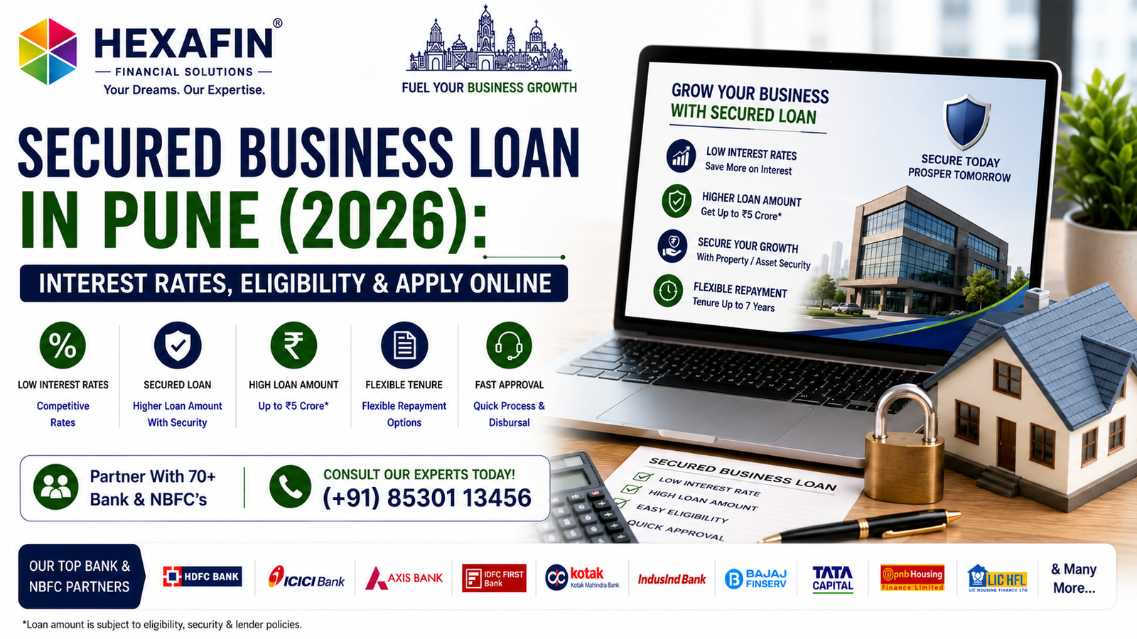 Blog 6 Secured Business Loan in Pune with low interest rates, property-backed business finance, eligibility, EMI, and online application