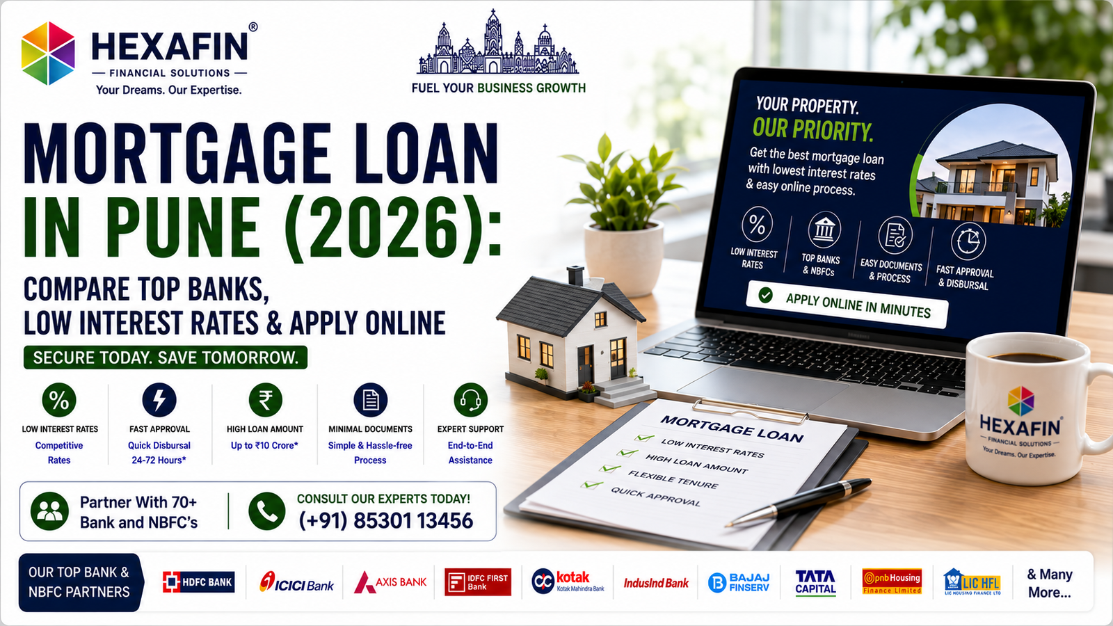 Blog 6 Mortgage Loan in Pune with competitive interest rates from top banks and NBFCs through Hexafin Loan Consultancy