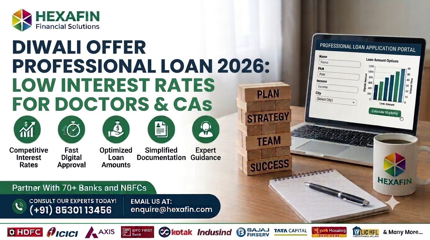 Diwali Offer Professional Loan 2026 for Doctors and Chartered Accountants with 0% processing fee