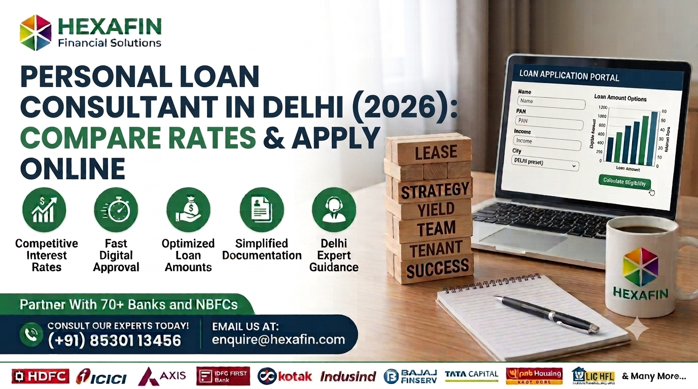 Personal Loan Consultant in Delhi comparing bank rates and loan options for salaried